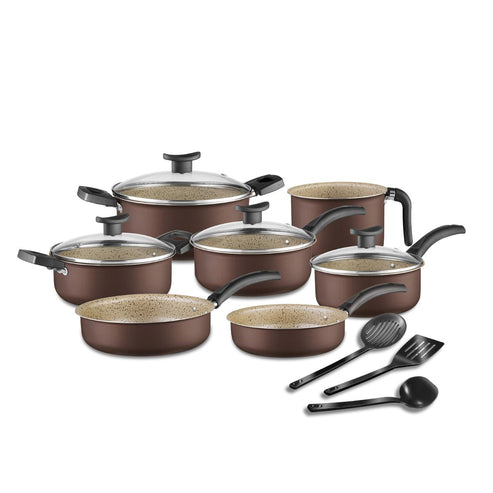 Jogo de Panelas Antiaderente 10 Peças - Teflon - Linha Coffee