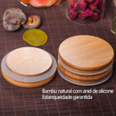 Kit Potes de Vidro com Tampa em Bambu (200ml) Casa Splêndida [Pague 4 Leve 6]