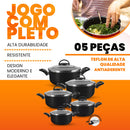 Jogo De Panelas 5 Peças Antiaderentes - Teflon