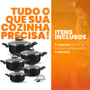 Jogo De Panelas 5 Peças Antiaderentes - Teflon