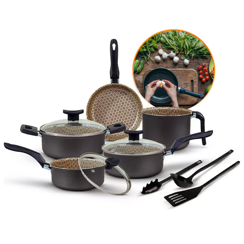 Jogo de Panelas Antiaderente 8 Peças Disegno - Teflon