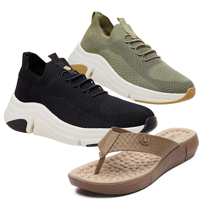 Tênis Ortopédico + Chinelo Massageador