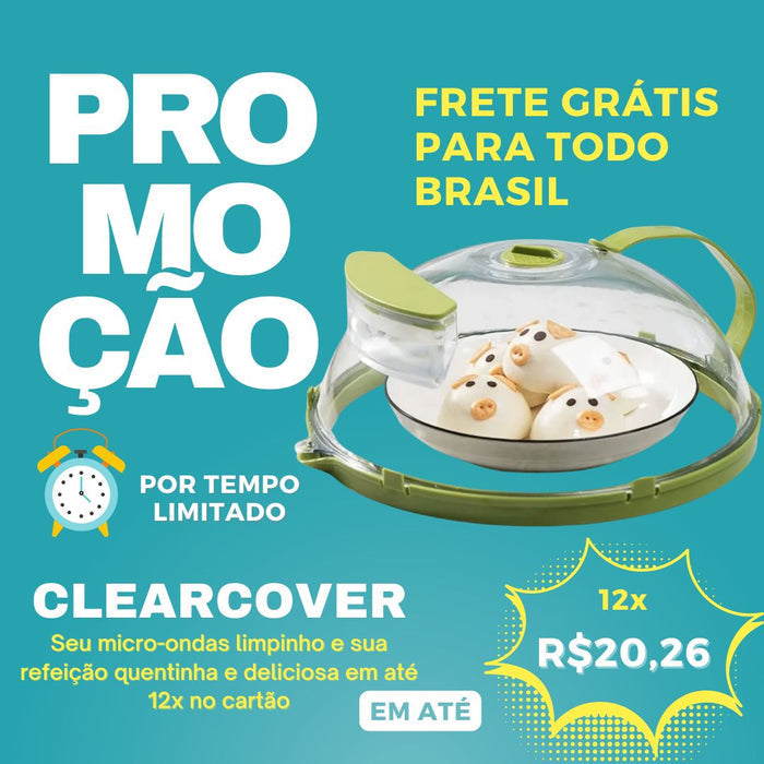 🌟 CLEARCOVER – A tampa que mantém suas refeições suculentas 🍲 e seu micro-ondas sempre limpo 🧼!