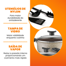 Jogo de Panelas Antiaderente 10 Peças - Teflon - Linha Coffee