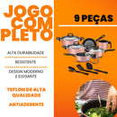 Marpal - Jogo de Panelas Antiaderente 9 Peças - Teflon