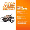 Jogo de Panelas Antiaderente 8 Peças - Teflon