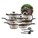 Jogo de Panelas Antiaderente 10 Peças - Teflon - Linha Coffee